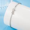 Pulsera Distintiva de Lazo Dulce para Mujer, Elegante Pulsera de Medio Brazalete de Alta Gama con Incrustaciones de Diamantes, Costura Asimétrica, Pulsera Linda