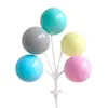 Decoración de Pastel de Cumpleaños de Celebridad Cibernética Plástico Colorido Globo Color Macarrón Creativo Fiesta Disfraz Bola Enchufable