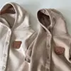 Mono de otoño e invierno para niños bebé mameluco cálido para bebé niños y niñas bebé oso lindo ropa de abrazo forrada de polar mono para exterior