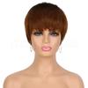 Europeu e Americano Comércio exterior mecanismo de peruca short bangs de fibra química peruca capa cabeça Pixie Cut Perucas em estoque atacado