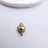 Pingentes de Cobre Banhado a Ouro com Zircônia Micro-Incustada, Vários Braceletes de Pingente Único, Materiais de Contas de Cristal Feitos à Mão, Acessórios para Joias DIY
