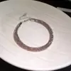 Pulseira de Malha Redonda Entrelaçada de Zircônia Leve Luxo Alta Qualidade Fashion Simples Pulseira Personalidade Versátil Temperamento Joia de Mão para Mulheres