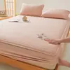 Faldón de Cama Acolchado de Algodón Crudo sin Teñir Fibra de Soya Clase A Protector de Colchón Cubre Cama Sábana Dormitorio Estudiantil