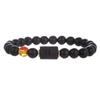 Pulseira Transfronteiriça Hot Sale 12 Constelações para Homens e Mulheres Pulseira de Contas de Pedra Ágata Pulseira para Casal Contas Elásticas Pulseira de Casal