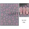 Venta al por mayor de nuevas pegatinas para uñas transfronterizas, pegatinas para uñas pintadas con pequeñas flores de hibisco frescas y tridimensionales de estilo nacional 3D.
