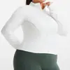 Jaqueta Esportiva Caijue Transfronteiriça Plus Size de Alta Elasticidade para Mulheres, Manga Longa de Primavera com Zíper, Top Justo para Corrida, Fitness e Yoga