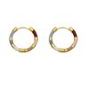 Pendientes de Color Cálido Color Gota Esmalte Color de Contraste Retro Chapado en Cobre Oro Real Ins Diseño Avanzado de Nicho Pendientes Simples de Lujo Ligero