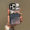 Funda Protectora para Teléfono Móvil Estilo Ins Transfronterizo Paisaje de Montaña al Atardecer Pintura al Óleo Transparente Suave iPhone18Promax Anticaída