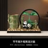 Portaplumas Panda Emergente de Beihanmei con Decoración de Arte de Arena Movediza para Escritorio del Hogar, un Regalo de Graduación para Maestros