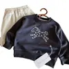 Fofo e macio~Moletom casual infantil estilo coreano com desenho animado para meninos e meninas, estiloso e versátil, blusa de manga comprida para primavera e outono