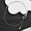 Collar Irregular con Forma de Gota Personalizado Transfronterizo Europeo y Americano Español, Accesorio de Diseño Minimalista de Nicho, Estilo Vintage de Lujo Ligero