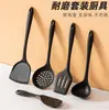 Espátula de Silicone para Panela Antiaderente Espátula Especial Resistente a Altas Temperaturas Conjunto de Utensílios de Cozinha Domésticos Espátula Anti-Queimadura Colher de Sopa Conjunto de Cinco Peças