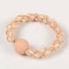 Sencillo Anillo para el Cabello con Cuentas Redondas que Combina con Todo Cuerda Básica para el Cabello Banda de Goma Gruesa de Alta Elasticidad Duradera para Mujer Sin Daño al Cabello Cuerda para Cola de Caballo