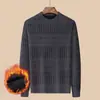 Suéter Grueso Forrado de Polar para Papá, Ropa Roja para el Año de Nacimiento, Conjunto Cálido de Dos Piezas para Hombre Otoño e Invierno, Atuendo para Boda y Banquete de Cumpleaños