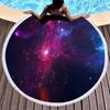 Toalla de playa redonda con estampado 3D de estrellas, microfibra, borlas, manta redonda, esterilla de yoga, directa de fábrica