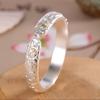Personalidad Plata Trendy Joyería de Mano Plata Pura 999.9 Pulsera Loto Libélula Abierta Nuevo Estilo Chino Pulsera de Plata Grabada