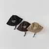 Sombrero de Bebé Yipan Otoño e Invierno Nuevo Letra Oay Pana Sombrero de Pescador Unisex a Prueba de Viento y Cálido