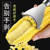 Desgranadora de maíz de acero inoxidable, pela rápidamente los granos sin lastimar las manos, una herramienta manual para pelar maíz para cocinas caseras
