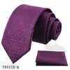 Conjunto de Gravata e Lenço Masculino de Alta Qualidade, Acessórios para Terno Profissional de Negócios, Gravata Geométrica Moderna Amarrada à Mão, Transfronteiriço
