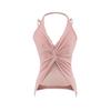 Estilo Europeo y Americano Sexy Estilo Pura Lujuria Diseño con Encaje Camisola Verano Dulce y Picante Hermoso Top Corto