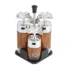 Botella de Condimento Hoja de Ginkgo Botella de Vidrio para Condimentos Suministros de Cocina Frasco para Condimentos Frasco para Almacenar Condimentos MSG Juego al por Mayor