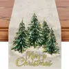 Navidad Nuevo Llegado Festival Navideño Camino de Mesa Decoración Festiva Camino de Mesa de Lino Decoración de Mesa de Comedor del Hogar Mantel Navideño