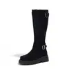 Botas Altas de Gamuza Versátiles de Tacón Medio Planas 40-43 Talla Grande para Mujer, Comercio Transfronterizo Casual Otoño e Invierno 2026