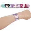 Kpop Chica Cazadora de Demonios Grupo Femenino Anillo a Presión Pulsera de PVC Snap Pulsera Divertida para la Muñeca