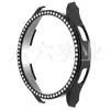 Adecuado para Samsung Galaxy Watch4 Smartwatch Funda de PC Electrochapada con Diamantes de una Sola Fila Recorte de Diamante Único Cubierta Protectora