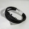 Pulsera de Cuero Multicapa Nueva Transfronteriza para Hombres, Pulsera Versátil de Hip-Hop para Mujeres, Accesorios de Moda de Lujo Ligero de Gama Alta