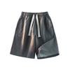 Shorts Casal Estilo High Street de Hong Kong Masculino de Verão Soltos Tendência Jacquard Calça Versátil Nova Cor Sólida Calça Casual