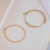 Cristal de Citrino piedra natural cuentas doradas de la suerte diseño nicho regalo oro de 14K lujo ligero pulsera apilada para mujeres