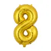Balão de Filme de Alumínio Digital Dourado Versão Americana 34 polegadas Flutuando no Ar Balão Digital Rosa Dourado Médio 32 polegadas Decoração de Aniversário