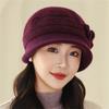 Sombrero de Invierno de Lujo Ligero para Madre Combinable Casual Color Sólido Gorro de Punto con Lazo Protección para los Oídos Cortavientos para Mujer Sombrero Tipo Cubeta Engrosado