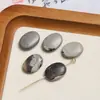 Contas de Pedra Natural Irregular Geométricas Formato Oval Quadrado Redondo com Furo Vertical para Brincos Pulseira Acessórios