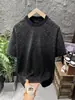 2025 Estação Europeia de Verão Marca de Moda Entrada-luxo Camiseta Masculina Manga Curta Estrelas Hot Diamond Cyber Popular Nicho Camiseta de Meia Manga