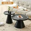 Mesa de Centro para Sala de Estar, Uso Doméstico, Mesa de Canto para Sofá, Apartamento Pequeno, Simples, Luxo Leve, Sensação de Alta Qualidade, Redonda, Moderna, Mesa Lateral Minimalista, Mesa Pequena