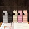 Orejas de Conejo Tridimensionales Adecuadas para Funda de Teléfono Móvil Apple 17Promax Iphone16 Color Puro Elevada Anti-Caída Cubierta Protectora 14