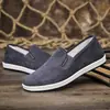 Zapatos de tela al por mayor transfronterizos, zapatos casuales para hombre sin cordones con suela multicapa, zapatos perezosos de primavera para papá, zapatos planos de tela con suela blanda