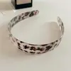 Faixa de Cabelo Estilo Coreano Garota Picante Estampa de Leopardo para Mulheres Borda Larga de Alta Qualidade com Dentes Prendedor de Cabelo Antiderrapante Acessório de Cabelo para Lavar o Rosto Maquiagem Prendedor de Cabelo