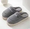 Chinelos de Algodão para Casa de Inverno Homem Casal Solado Grosso Quente Confortável Mais Veludo Doméstico Antiderrapante Sapatos de Pelo Mulher