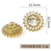 Botones metálicos vintage de girasol con pedrería, botones decorativos redondos de alto brillo blanco transparente para gabardinas y vestidos, disponibles para venta al por mayor