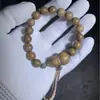 Pulsera de Sándalo Verde de Círculo Único con Cuentas de 1.0 DIY, Combinada con Accesorios de Calabaza a Juego, Estilo Unisex, Pulsera de Cuentas de Oración Budista al por Mayor