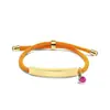 Pulseira de Corda de Mão Multicor Transfronteiriça Europeia e Americana Material em Branco Pronto para Uso Acessórios de Diamante Roxo Rosa Gravação Presente Pulseira de Aço Inoxidável