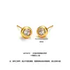 Anel bolha de ouro tradicional para mulheres, design versátil de luxo leve com incrustação de diamante, toque de alta qualidade, anel e brincos, presente para namorada