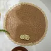 Venta Caliente Transfronteriza Amazon Mantel Aislante para Mesa, Tapete Resistente a Altas Temperaturas Anti-Quemaduras, Tapete Redondo para Plato, Posavasos, Tapete para Olla, Estilo Ins