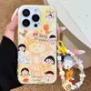 Linda Chica Gato Japonesa y Coreana Adecuada para Funda de Teléfono Móvil Iphone16 Apple 15Promax Cadena Colgante 14/13Pro Dura