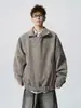Chaqueta de Cuero PU Estilo Americano Cremallera Oblicua Doble Cuello para Hombre 2026 Otoño Marca de Tendencia Sentido del Diseño Rebelde Guapo Versátil Chaqueta de Cuero Ropa de Abrigo