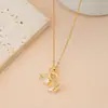 Nova Coleção de Joias Colar Feminino em Titânio com Zircônia Cúbica Completa em Formato de Cisne, Estilo Fashion e Elegante para o Dia a Dia, Clavícula