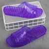 Pantuflas de mujer con brillo en stock, pantuflas de plástico de cuña suave, casuales, de color sólido, para el hogar, zapatos de PVC para mujer